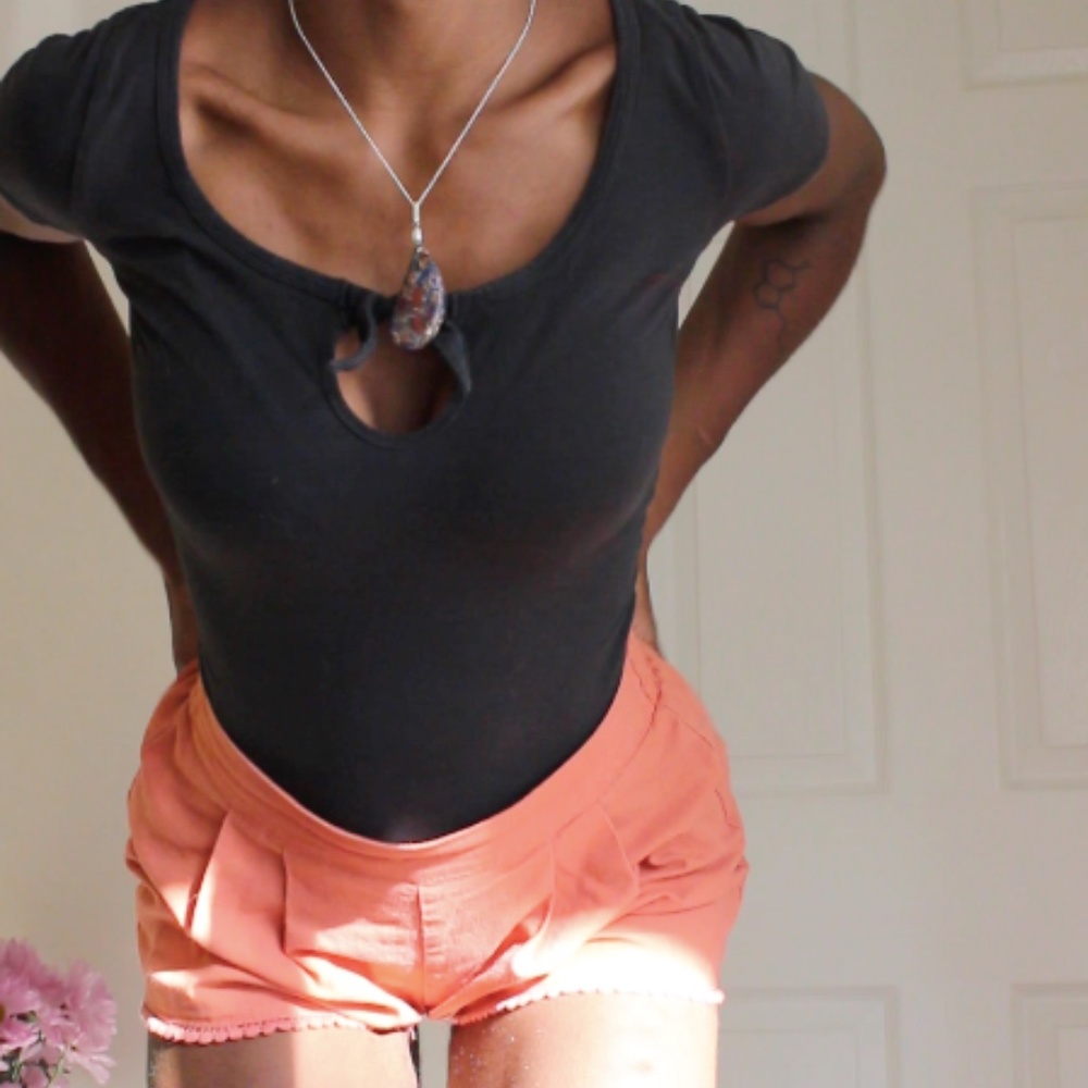 Adorable black bodysuit with cut-out